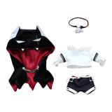 niannyyhouse 10cm 20cm Doll Clothes Shawl Bow Tie Shirt Pants Belts Demon Suits Plush Doll Dress Up Accessories (Black, 20cm)