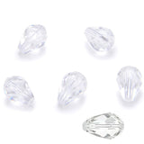 50pcs Adabele Austrian 8mm Faceted Teardrop Crystal Beads Crystal Clear Compatible with 5500 Swarovski Crystals Preciosa