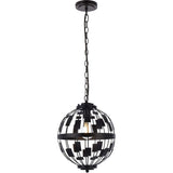 Living District Indoor Modern Home Decorative Bright Ceiling Levante 1 Light Pendant In Black