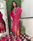 Gosriki Women'S Rayon Blend Straight Embroidered Kurta With Pant & Dupatta (Anurita Pink-Gs_Xxl_Pink_Xx-Large),Pink,2,B0DKXXVDGD