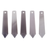 50mm Natural Grey Agate Hexagonal Wand Jewelry Making Crystal Pointed Chakra Reiki Healing Beads 2mm Hole Drilled(Pack of 5)