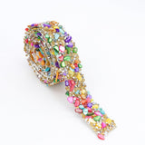 Maycreate 4 Rolls Self Adhesive Rhinestone Ribbon, Diamond Crystal Tape 0.78 Inches Bling Crystal Rhinestone Ribbon For Diy Craf