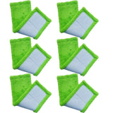 6 Pack Replacement Microfiber Hardwood Floor Mop Refill Compatible with 3M ScotchBrite M005 Floor Mop Wet/Dry Use
