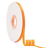 1/4 x 50Yds Orange Double Faced Satin Ribbon,High Density Solid Color Ribbon,Great for Crafts,Gift Wrapping,Sewing,Wedding&Chris
