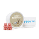 Happy Wax Desert Torchwood Scented Bear Wax Melts - Natural Strong Woodsy Scented Wax Melts Infused w/Essential Oils - Non Toxic