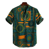 LookMark Men's Cotton Blend Casual Beach Wear Shirts | Stylish Printed Shirts for Men | Comfortable Summer Wear | Party Vacation & Daily Casuals (Pack of 2) (Printed Shirt ADAM Black-Rangoli-S),Black-Multicolor