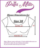 Pujia Mills Women'S Embroidery Handwork Sequence Work Necklace Design Readymade Blouse (Rama, 32)