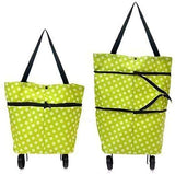 AARKRI SALES Foldable Shopping Trolley Bag with Wheels Folding Travel Luggage Bag/Vegetable, Grocery, Shopping Trolley Carry Bag