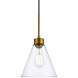 Living District Indoor Modern Home Decorative Bright Ceiling Mera 1 Light Brass Pendant