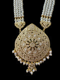 DLN129 jadau rani haar in pearls with earrings tika ( READY TO SHIP )