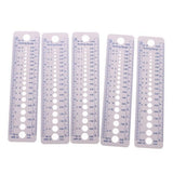 ATORSE 3x210mm 5pcs Knitting Needle Gauge Inch cm Ruler Tools for Crochet Hook