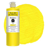 DA VINCI PAINTS Professional Artist Fluid Acrylic Paint, Cadmium Yellow Light, 16oz