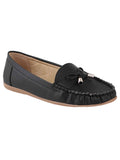 Shoetopia Women'S Block Heel Loafers Black (4 Uk),Black,4,B0BY6WHMNK
