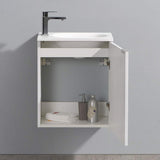 Fresca Valencia 20 Glossy White Wall Hung Modern Bathroom Vanity
