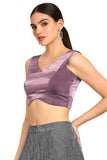 Soch Womens Purple V-Neck Princess Line Tissue Padded Blouse Purple 34