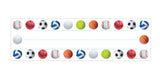Hygloss Products Sports Balls Kids Name Plates for Desks Cubbies Lockers 9.5 x 27/8 Inch, 36 Pack