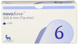 Novofine Needle 0.25 x 6 mm 32 g C100, Pack of 1