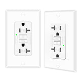 20 Amp GFCI Outlet, Self-Test Ground Fault Protector with LED Indicator, Tamper Resistant GFI Electrical Receptacle, ETL Certifi