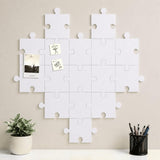 QUIET CANVAS DIY Puzzle Pinboard, 1x1 ft, Pack 8, 50 Push Pins (White)