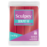Sculpey III Polymer Oven-Bake Clay, Deep Red Pearl, Non Toxic, 2 oz. bar, Great for modeling, sculpting, holiday, DIY, mixed med