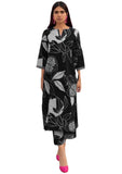 Anni Designer Women'S Cotton Blend Straight Printed Kurta With Pant (Anaar-Black_M_Black_Medium),Black,M