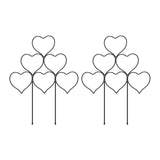 Trendivibe 2 Pieces Plant Trellis Metal Garden Trellis For Potted Plants Pothos Jasmine Black
