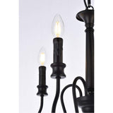 Elegant Lighting Living District Flynx 4-Light Mid-Century Metal Pendant In Black