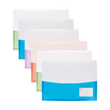 Polen 6 Pcs Gazette Button Bag,Folder Fs/Legal Heavy Duty Twin Double Pocket Document File, Envelope Holder Storage Case, Snap B