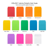 Hygloss Library Card Pockets Perfect For Classroom, Arts & Crafts & Much More-Self-Adhesive-3.5X 5 , Raspberry, 30 Count