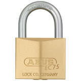 ABUS 75/40 Solid Brass Padlock with 2 Keys for Outdoor, School, Gym, 1 1/2in (40mm) Wide, Keyed Alike