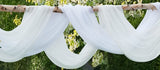 WARM HOME DESIGNS 4 Yards Long Beige Fabric By The Yard. Our 55 Wide Sheer Bulk Fabric is Great for Bed Canopy Curtains, Wedding