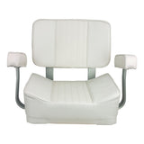 Springfield 1040002 Deluxe Captains Seat with Armrest - Off-White
