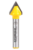 YONICO Router Bits V Groove Flat Bottom 60 Degree X 1/2Inch Diameter 1/4Inch Shank 14999q