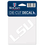 NCAA Louisiana State University Perfect Cut White Decal, 4 x 4