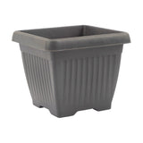 Hug A Plant |Bello Square 25Cm Plastic Pot For Home & Garden (Black, 25Cm|9 Inch, Pack Of 1)