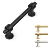 9BUILD 10 Pack 3.75 Inch Matte Black Kitchen Cabinet Handles Hardware Pulls for Cabinets and Drawers Zinc Alloy Cupboard Handles
