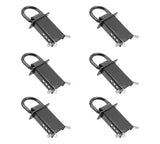 Mytee Products Heavy Duty Adjustable Trailer Stake Pocket D Ring 5400 Lbs Load Limit - 6 Pack