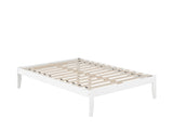 AFI Colorado Full Size Platform Bed with Charging Station in White