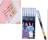 TEMSON Gel Pens for Writing Space Theme Gel Pens For Kids 6 Pc Set + Strawberry Theme Gel Pens For Kids 6 Pc Set Lightweight