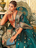 Greciilooks Womens Cotton Silk Floral Regular Saree (Gl-S2334_Rama_Free)