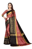 GRECIILOOKS Womens Ready Pleated Cotton Silk Regular Fit SAREE (Dusty)