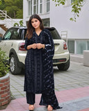 Gosriki Women'S Rayon Viscose Straight Bandhej Printed Kurta With Pant & Dupatta (Baghira Grey-Vks05-Gs_M_Grey_Medium),Grey,,B0F8Q8LCQY