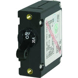 Blue Sea Systems Breaker, A, 1 Pole BlkToggle AC/DC 20A