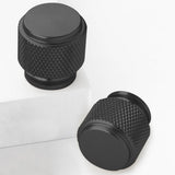 Ntresbonne 6 Pack 1 Inch Cabinet Knobs Black Cupboard Aluminum Knobs Drawer Knobs Cabinet Knob