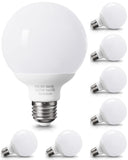 Pazetiv 8 Pack Warm White LED Globe Light Bulbs for Bathroom, 120V 60 watt Equivalent, E26 Medium Base, Not Dimmable Vanity Ligh