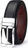 Zoro MenS Vegan Leather Reversible Black And Brown Belt | Formal/Casual | Rotating Buckle | Rstx04 | Size 50