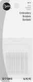 Dritz 56E8 Embroidery Hand Needles, Size 8 (16Count)