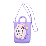Snappsy Silicone Shoulder Purse Lightweight Crossbody Bag For Shopping Spring Summer Purple