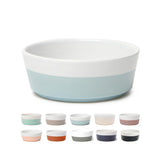 Waggo Dipper Ceramic Dog Bowl for Small and Large Breeds - Heavyweight and Durable Pet Food and Water Dish Crock, Dishwasher Saf