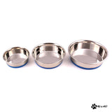 Heavy Non-Skid Stainless Steel Dog Bowls Pack by Max and Neo